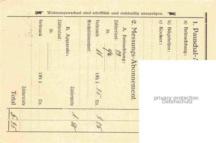 14029214 Altdorf  UR Elektrizitaetswerk Abonnement Rechnung