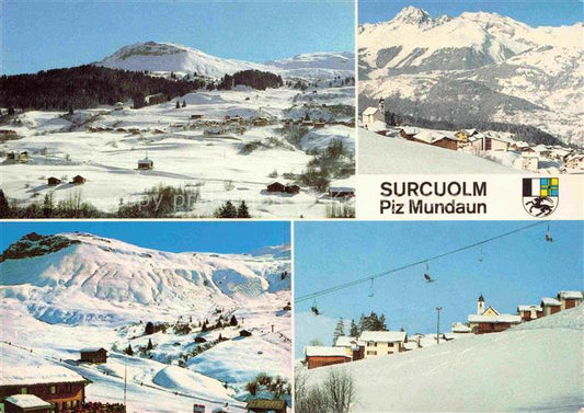 14029450 Surcuolm Panorama Skigebiet Piz Mundaun