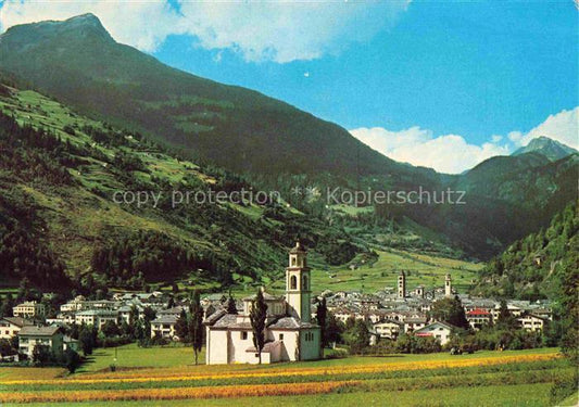 14029453 Poschiavo GR Ortsansicht mit Kirche