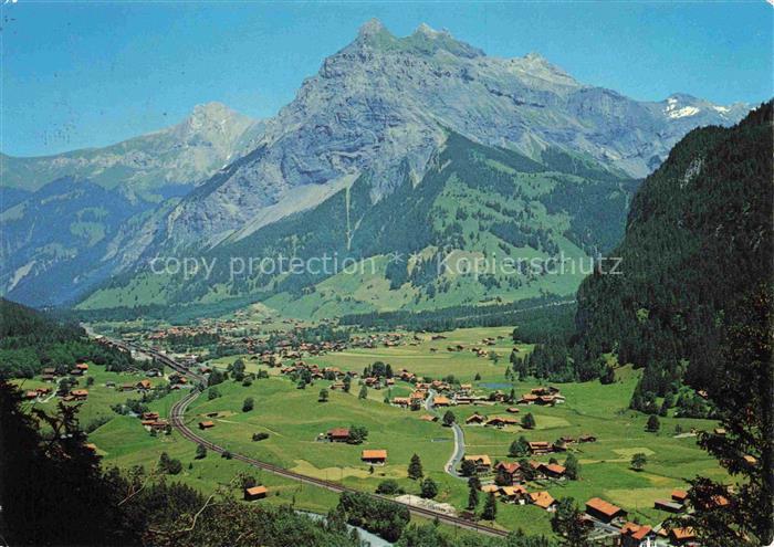 14029454 Kandersteg BE Panorama Blick gegen Aermighorn Birre Berner Alpen