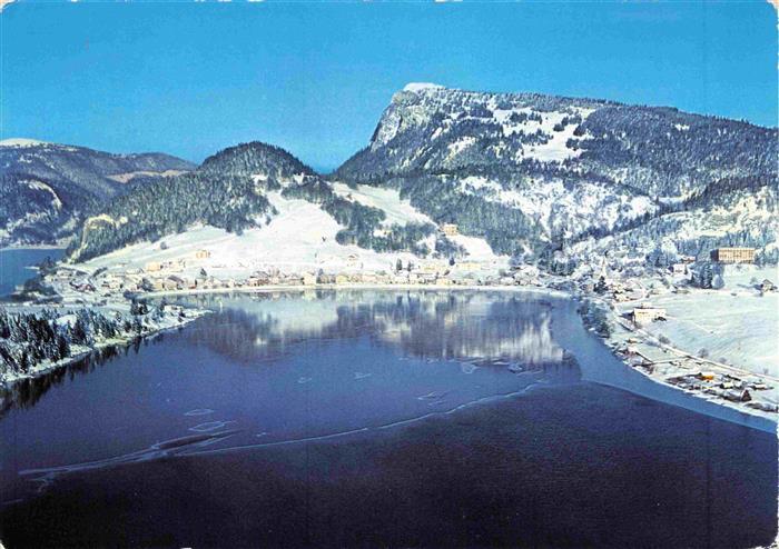 14029456 Le Pont VD Vue panoramique Lac de Joux Dent de Vaulion vue aérienne