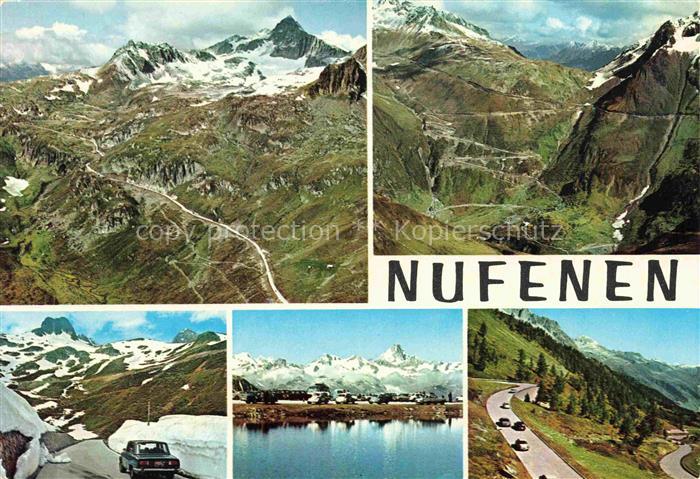 14032329 Nufenen Hinterrhein GR Gebirgspanorama Gebirgspass Bergsee Alpen