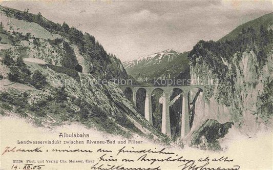 14033781 Albulabahn GR Landwasserviadukt zwischen Alvaneu-Bad und Filisur