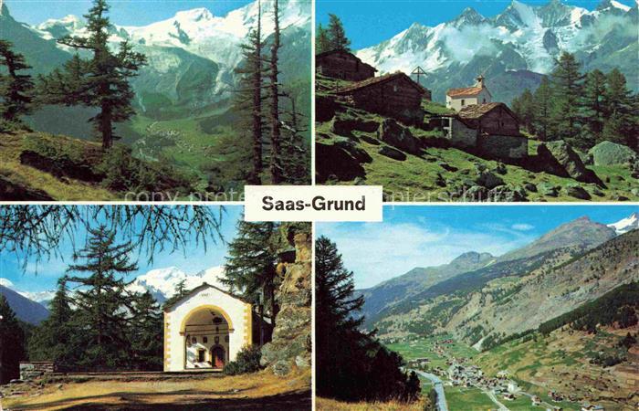 14035996 Saas-Grund VS Saas Fee Triftalp Kapelle zur hohen Stiege Fletschhorn