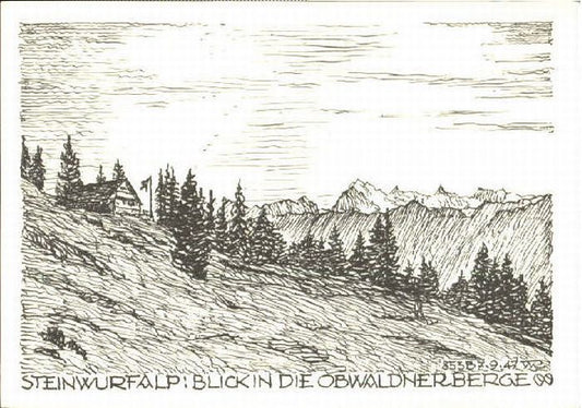 10565609 Steinwurfalp Steinwurfalp Obwalderberge o 1947 Steinwurfalp