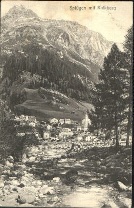 10569445 Spluegen Spluegen Kalkberg ungelaufen ca. 1910