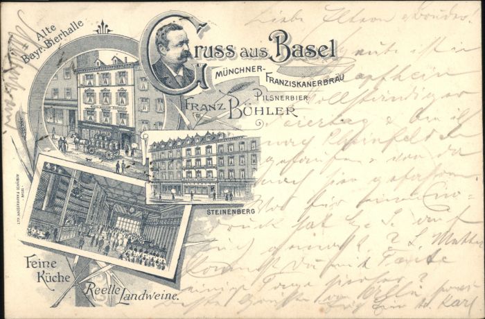 10791148 Basel BS Basel Muenchner Franziskanerbraeu Litho x Basel