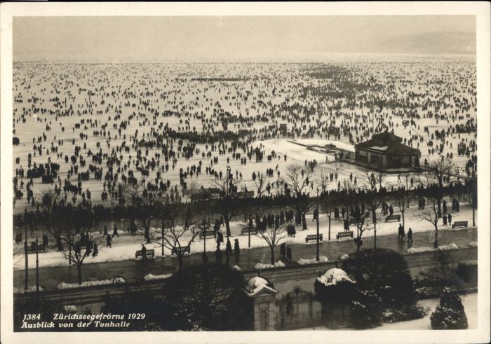 10574966 Zuerich Zuerich Lac de Zuerich gelé * Zuerich