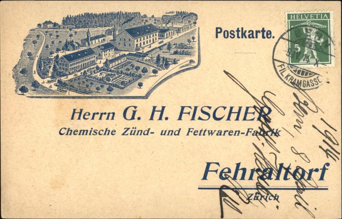 10544405 Fehraltorf Fehraltorf Herr G.H. Fischer Fettwarenfabrik x Fehraltorf