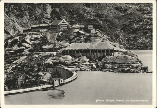 10544449 Grimsel Pass Grimsel Hospiz Fliegeraufnahme * Grimsel Pass