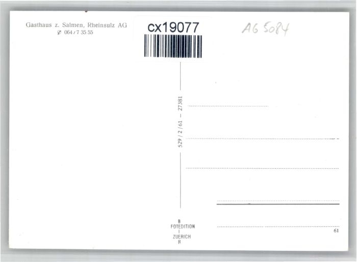 10722769 Rheinsulz Rheinsulz Gasthaus Salmen Fliegeraufnahme * Rheinsulz