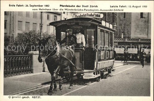 11738359 Zuerich ZH Chemin de fer hippomobile Zuerich