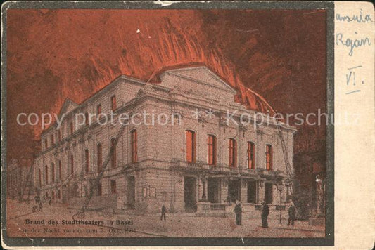 11735702 Incendie du Théâtre municipal de Bâle BS octobre 1901 Bâle BS