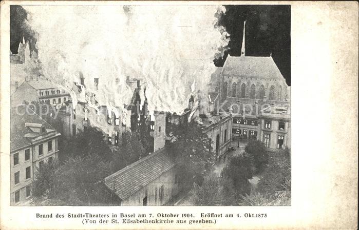 11735704 Incendie du théâtre municipal de Bâle BS octobre 1904 Bâle BS