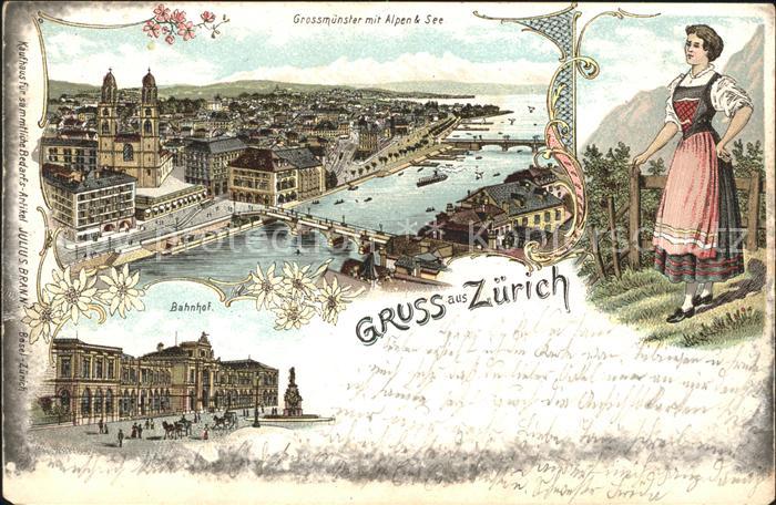 12004947 Gare de Zuerich Grossmuenster Alpes Zuerich