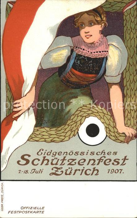 12008849 Zuerich Eidgenoessisches Schützenfest 1907 Zuerich