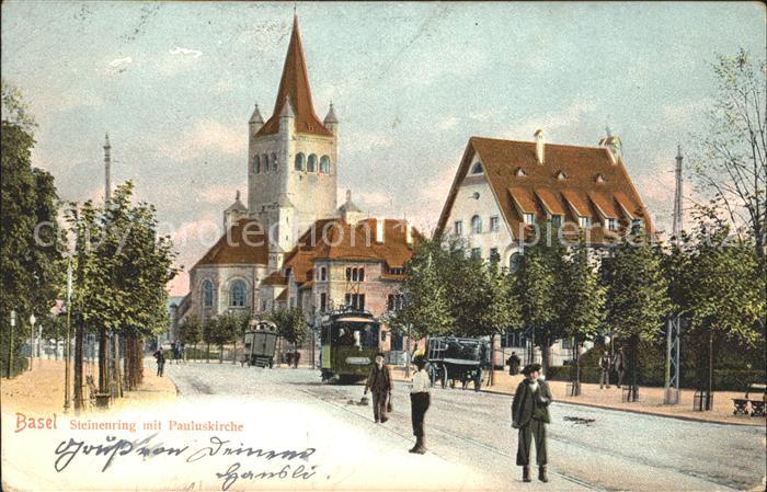 12010972 Bâle BS Steinenring avec Pauluskirche Bâle BS