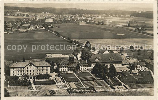 12358954 Zollikofen Landwirtschaftliche Schule Ruetti Fliegeraufnahme Zollikofen