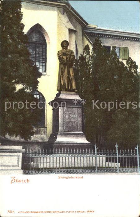 12577983 Zurich ZH Monument du Zwingli Zurich