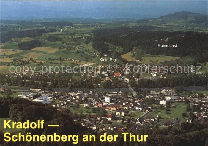 12578073 Kradolf-Schoenenberg Fliegeraufnahme mit Klein Rigi und Ruine Last Krad