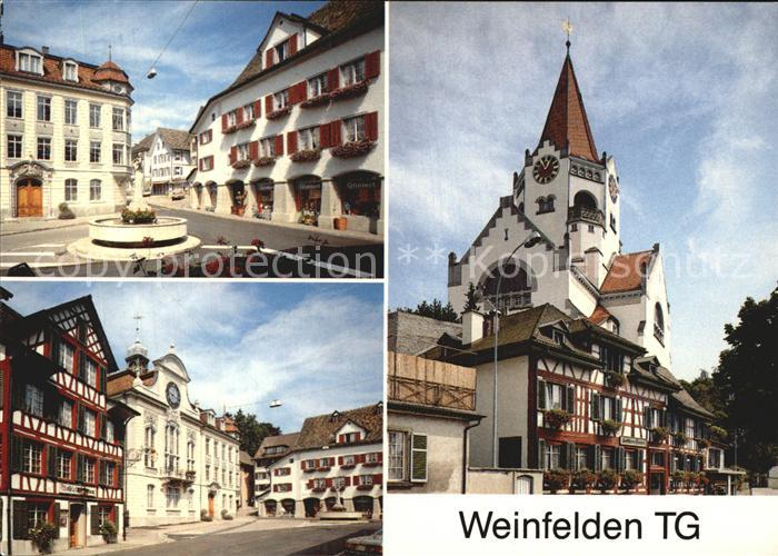 12578839 Weinfelden Fontaine Thomas Bornhauser Hôtel de Ville Église Weinfelden