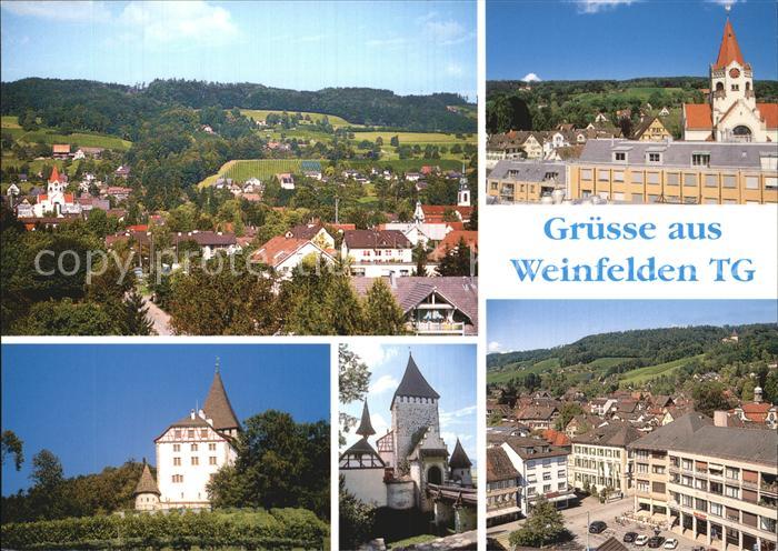 12578847 Weinfelden Panorama Église Château Vue partielle Weinfelden