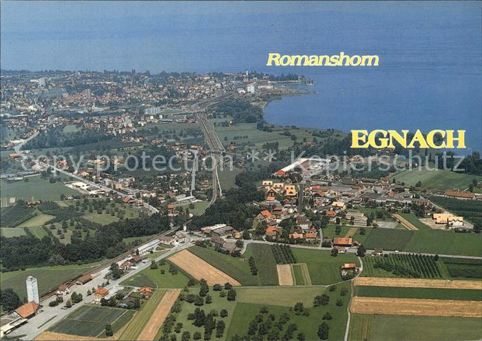 12578859 Egnach Bodensee mit Romanshorn Fliegeraufnahme Egnach