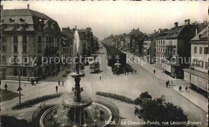 12584130 La Chaux-de-Fonds Rue Léopold Robert Fontaine La Chaux-de-Fonds