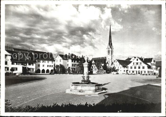 12585339 Amriswil TG Place du marché Fontaine Église Amriswil TG