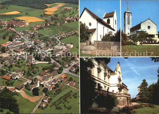 12585372 Berg TG Kirchen Schloss Fliegeraufnahme Berg TG