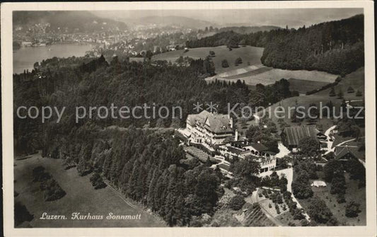 12586474 Luzern Vierwaldstaettersee Kurhaus Sonnmatt Fliegeraufnahme Luzern