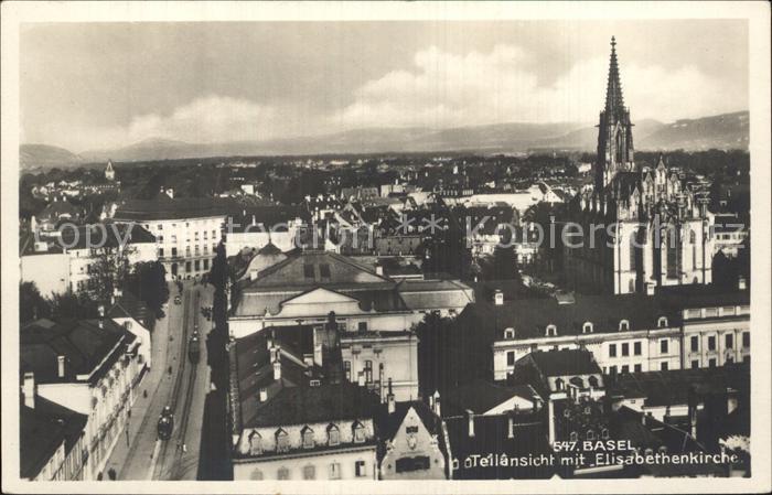 12586477 Basel BS Teilansicht mit Elisabethenkirche Basel