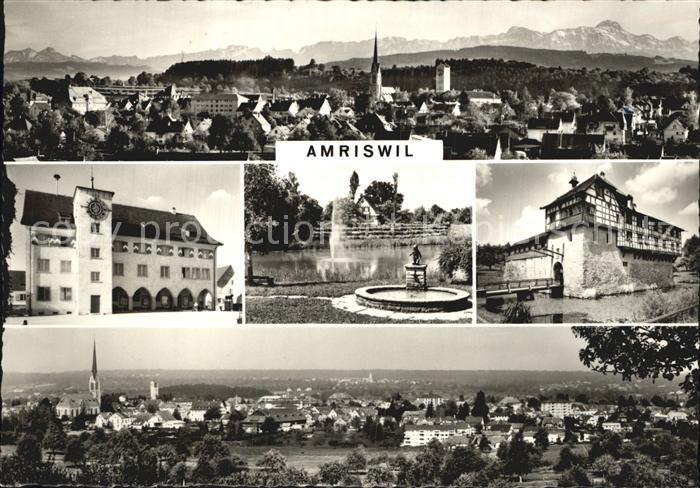 12587178 Amriswil TG Vue générale avec panorama alpin Hôtel de ville de Weyerhuesli Eau