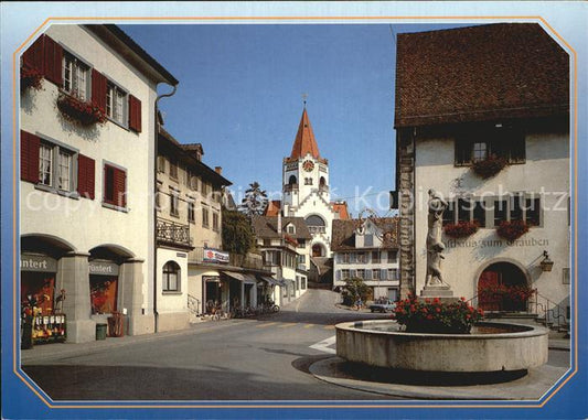 12587742 Weinfelden Center Fountain Inn Main Street Église Weinfelden