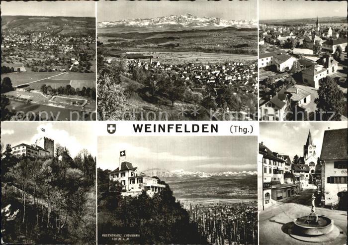 12587761 Weinfelden Panorama Alpen Restaurant Thurberg Hauptstrasse Brunnen Kirc