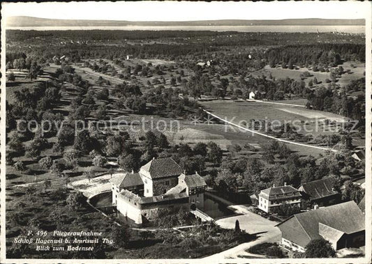 12587763 Hagenwil Schloss mit Blick zum Bodensee Fliegeraufnahme Hagenwil