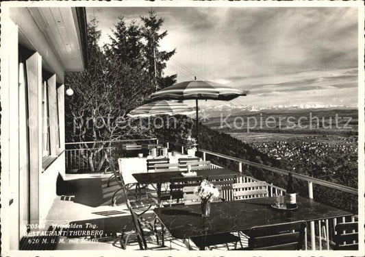 12588368 Weinfelden Restaurant Thurberg Terrasse Alpenblick Weinfelden