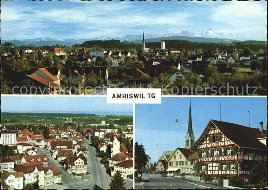 12588451 Amriswil TG Vue générale avec panorama alpin Maison à colombages Amriswil