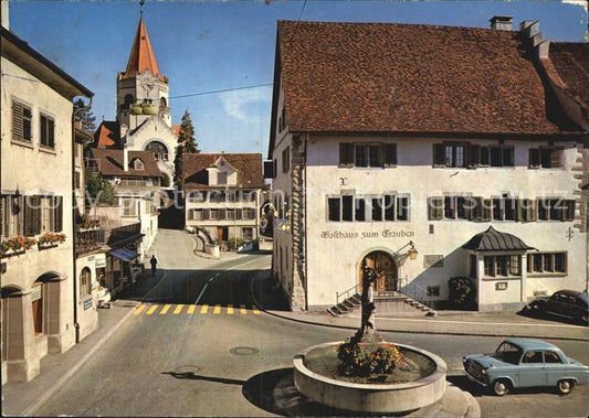 12588555 Weinfelden Gasthaus zum Fontaine aux raisins Église de la rue principale Weinfelden