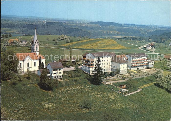 12588561 St Pelagiberg Kurhaus Marienburg Kirche Fliegeraufnahme St. Pelagiberg