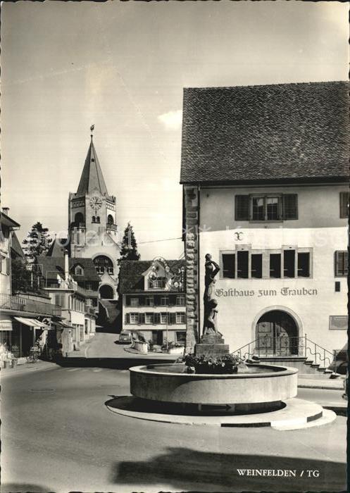 12588652 Weinfelden Gasthaus zum Fontaine aux raisins Église de la rue principale Weinfelden