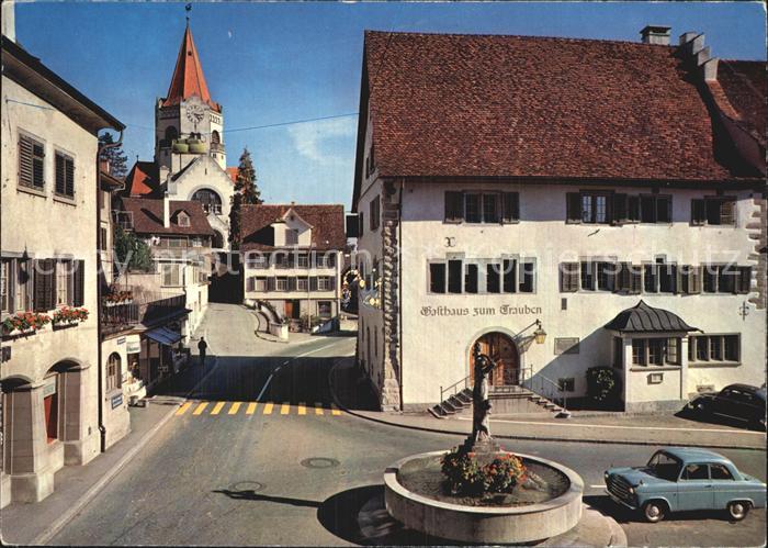 12588682 Weinfelden Gasthaus zum Fontaine aux raisins Église de la rue principale Weinfelden