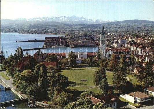 12589277 Romanshorn Bodensee Blick auf Saentis Appenzeller Alpen Fliegeraufnahme