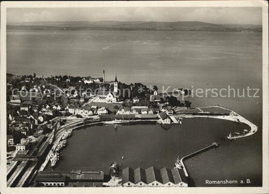 12589461 Romanshorn Bodensee Fliegeraufnahme mit Hafen Romanshorn Bodensee