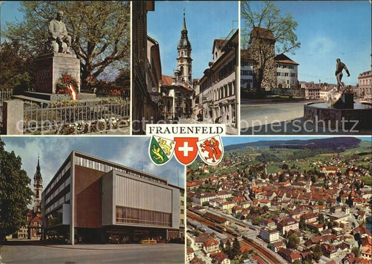 12593085 Frauenfeld Monument Église Panorama Vue aérienne Frauenfeld