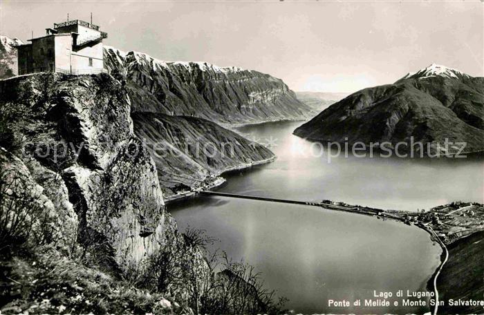 42626088 Lago di Lugano TI Ponte Melide Monte San Salvatore