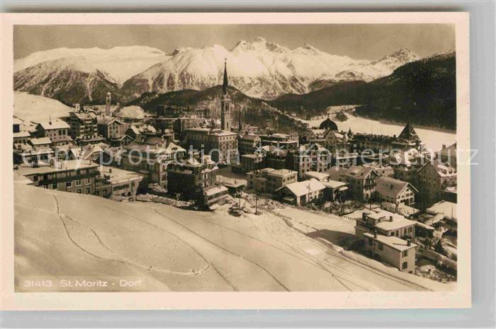 12732836 St Moritz Dorf GR Panorama Hiver St Moritz