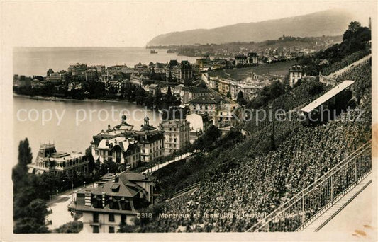 13150403 Montreux VD Panorama vignobles Téléphérique de Montreux