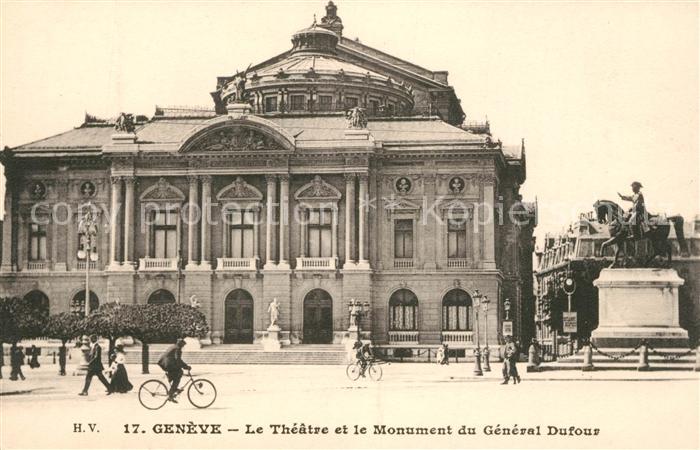 13150406 Genève Théâtre GE Monument Général Dufour Genève