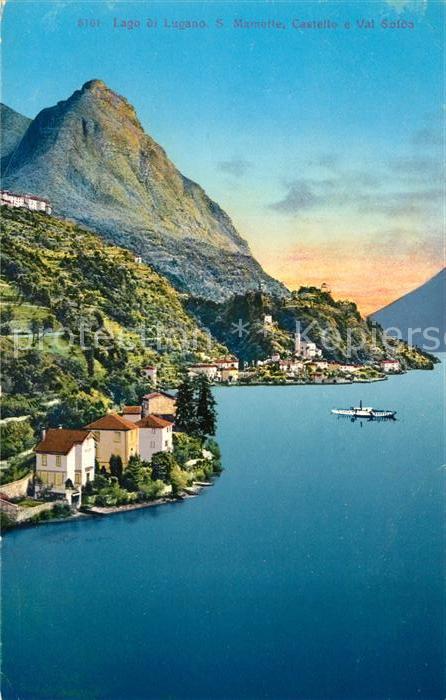 43150453 Lago di Lugano TI Castello Val Solda San Mamotte Schiff